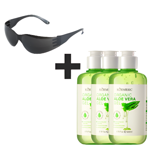 IPL-Pflegepaket (Brille + 3x Kühlungsgel)